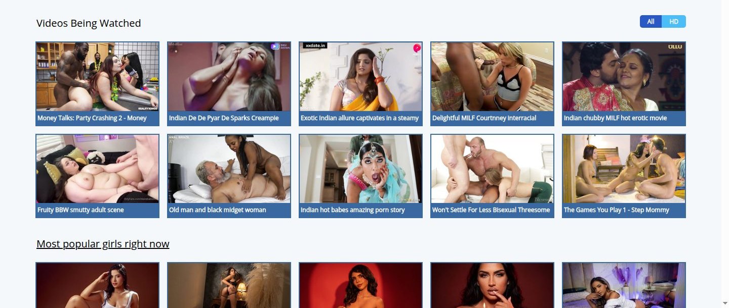 Grille de vidéos sur Analdin.